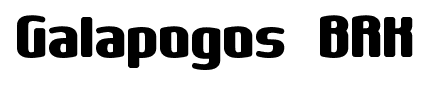 Galapogos BRK font